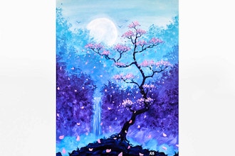 Paint Nite: Twilight Blossoms in the Forest Grove